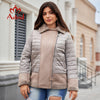Women's Jacket Double-Faced Fur Spliced Design Hooded Warm Down Coats