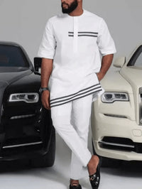 Men's Short Sleeve Set – Summer Print