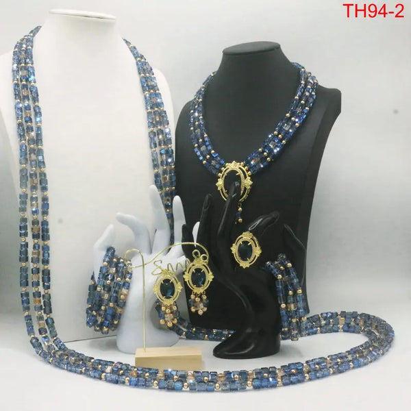 Coral Bead Jewelry Set - Front View | ARINZE