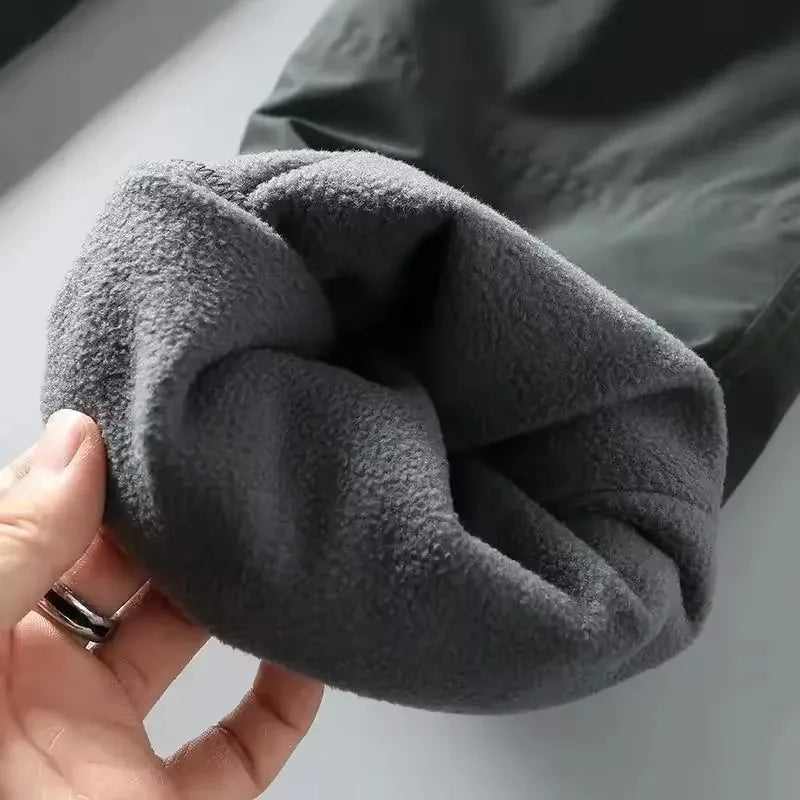 Tooling Pants Thick Waterproof Fleece Cargo Pants Men