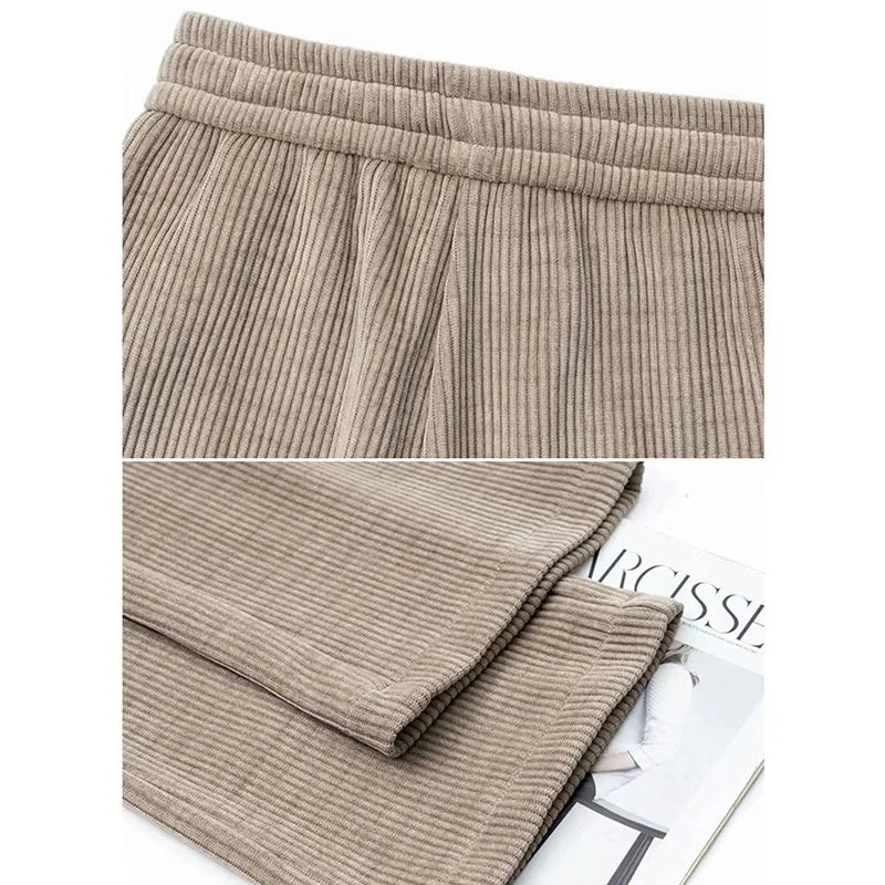 Winter Women Chic High Waisted Pants