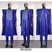Men's Dashiki Robe Set – Embroidered 3-Piece