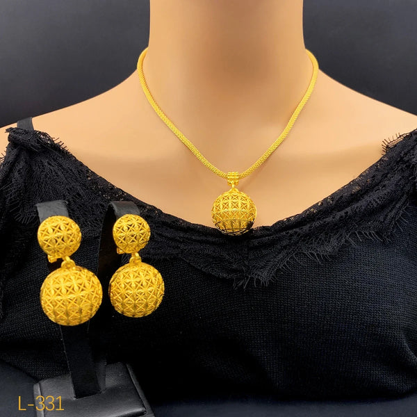 Gold-Plated Bridal Jewelry Set – Dubai Ball
