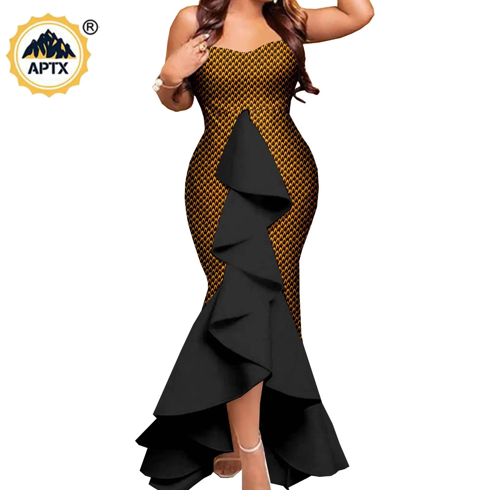 Dashiki African Women Mermaid Dresses Matching Men Outfits