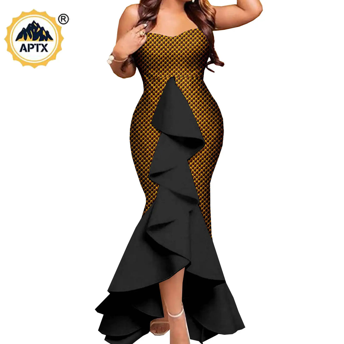 Dashiki African Women Mermaid Dresses Matching Men Outfits