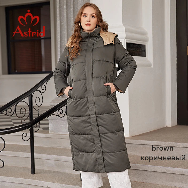 Astrid Winter Jacket Women  Warm Fashion Stitching Oversize Hooded  Clothing