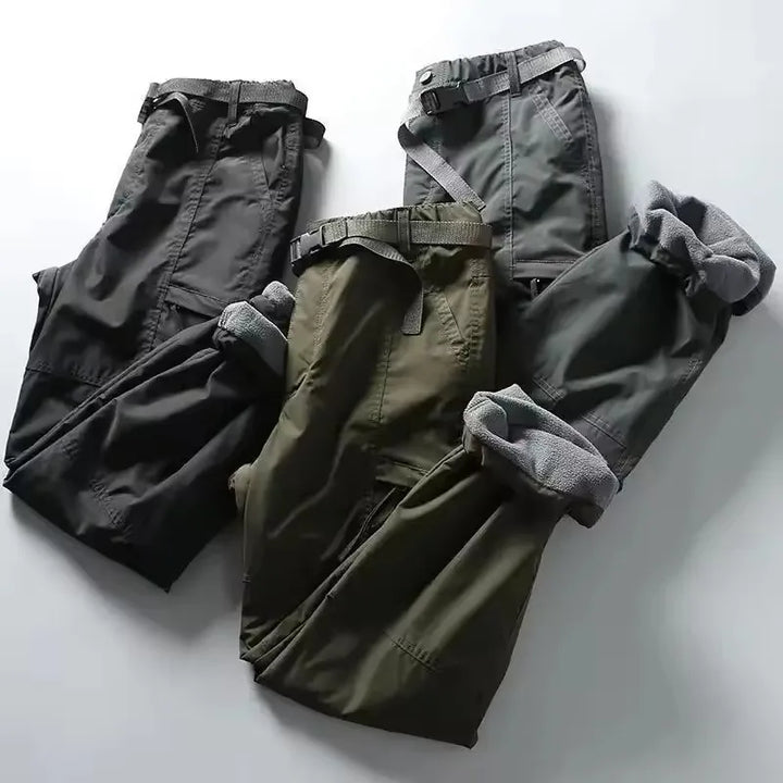 Tooling Pants Thick Waterproof Fleece Cargo Pants Men