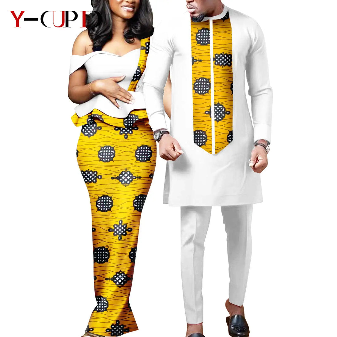 African Print Dresses Matching Couple Clothes