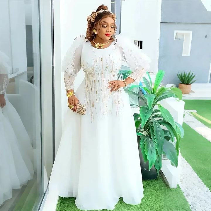 African Dresses for Women 2025 Evening Party Hot Drill Dress