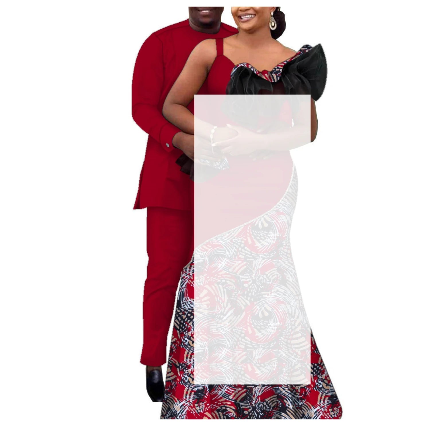 African Couple Clothes African Strap Dresses