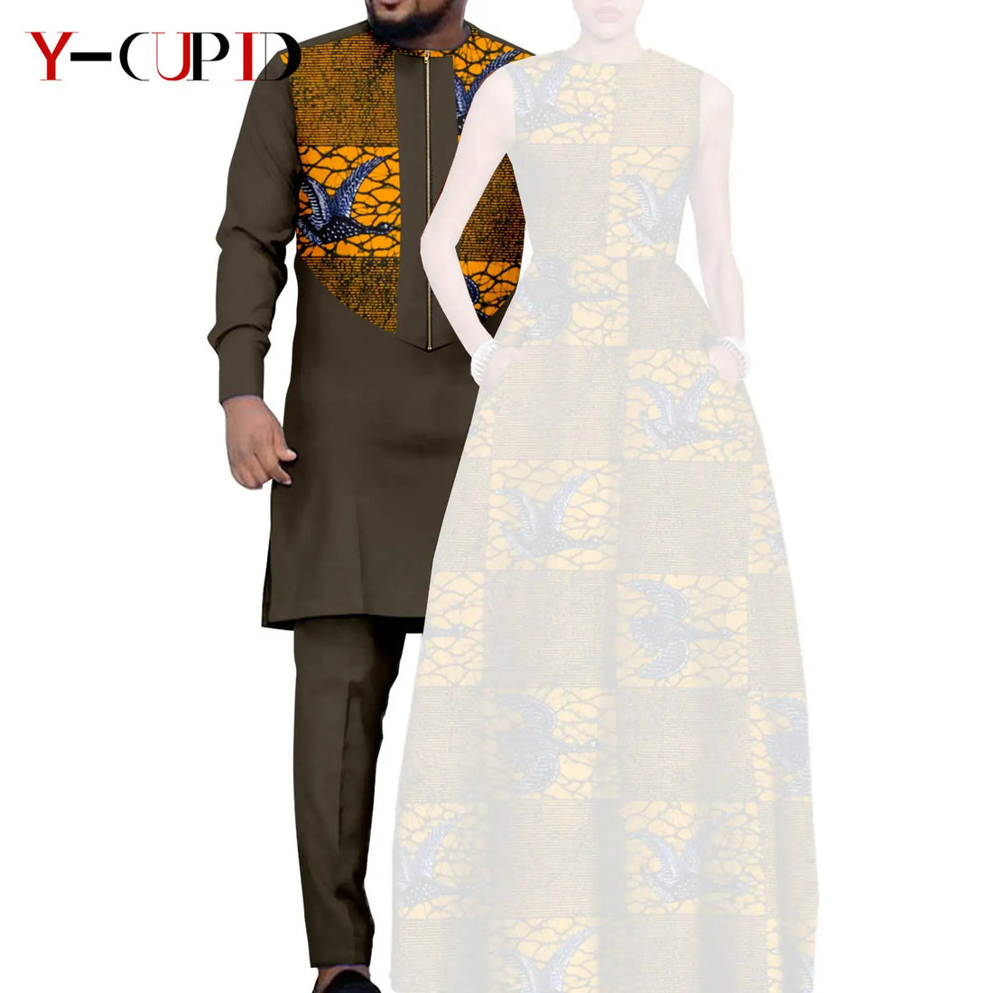African Dresses for Women Matching Couple Outfits