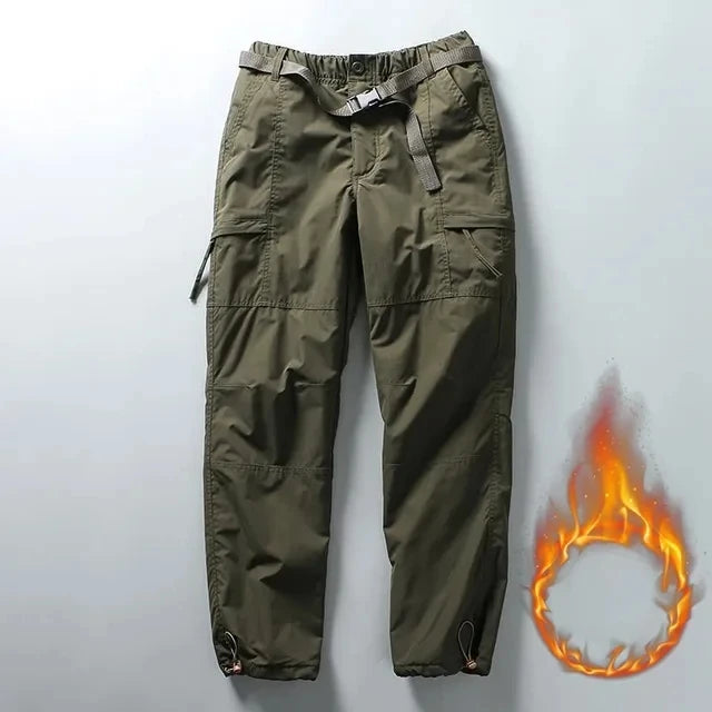 Tooling Pants Thick Waterproof Fleece Cargo Pants Men