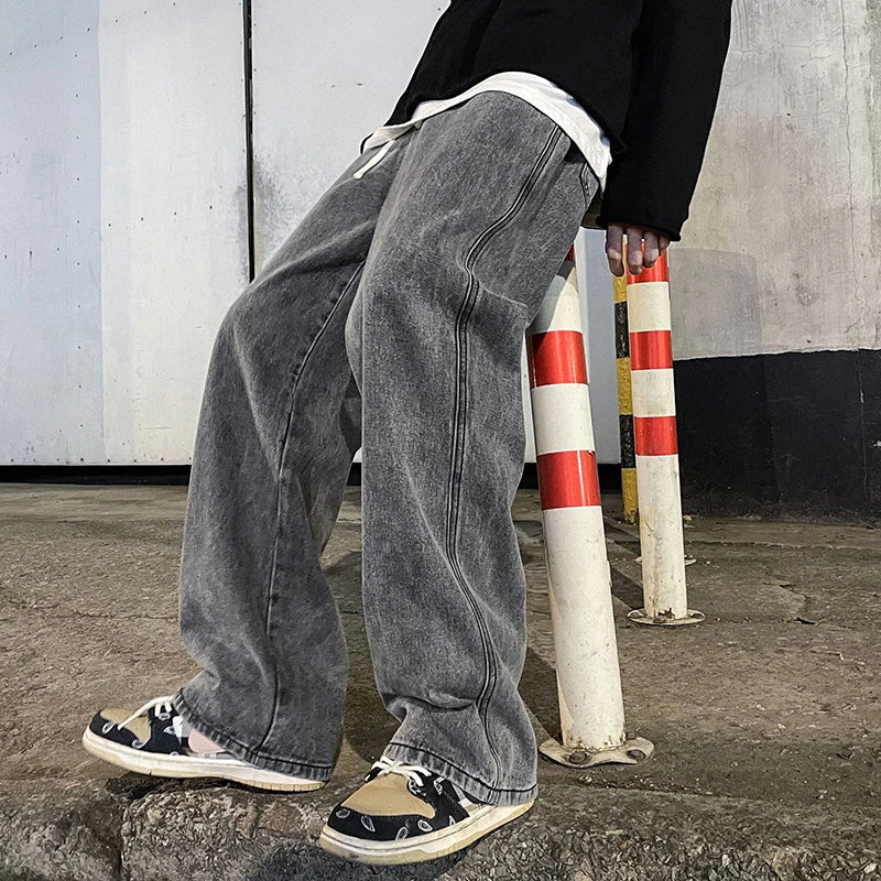 New Streetwear Loose Jeans Men