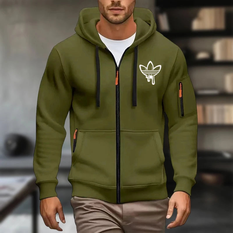 Men's Hoodies Long Sleeve Sweatshirts Men Zipper Hooded Mens Sweatshirt