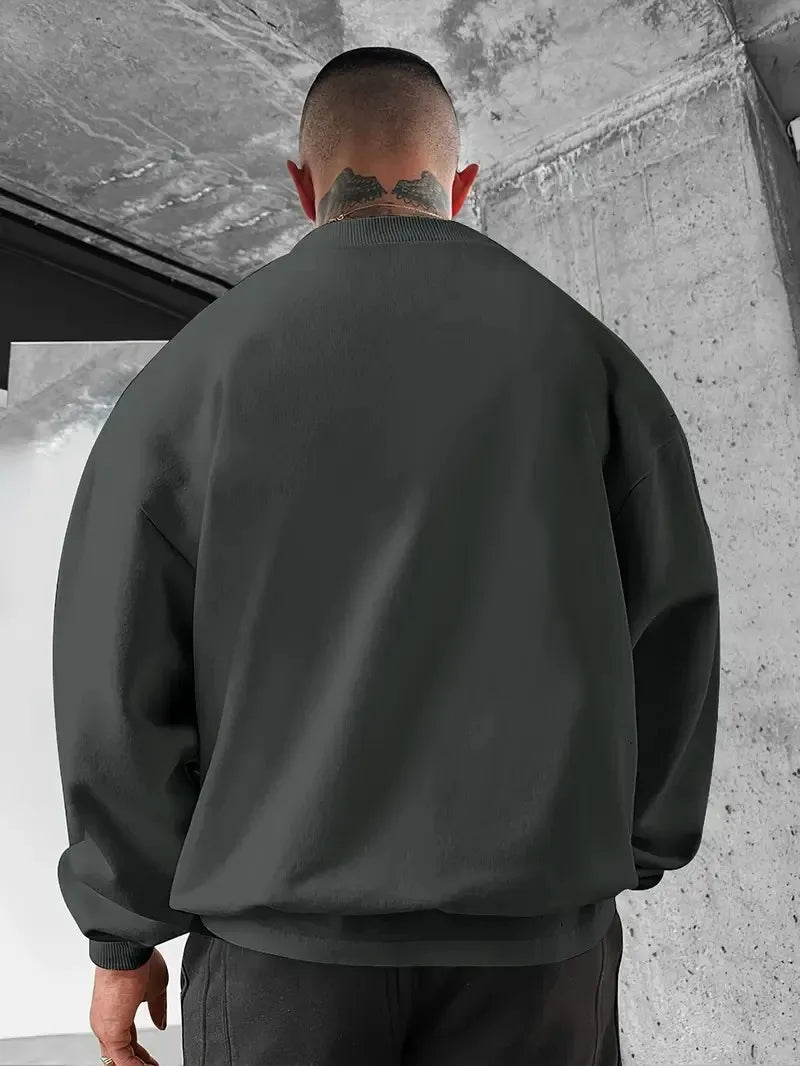 The new men's round-neck hoodie for Spring and Autumn