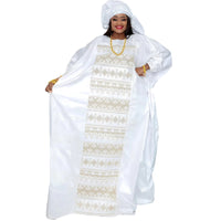 His & Hers White Bazin Set – Wedding Embroidery