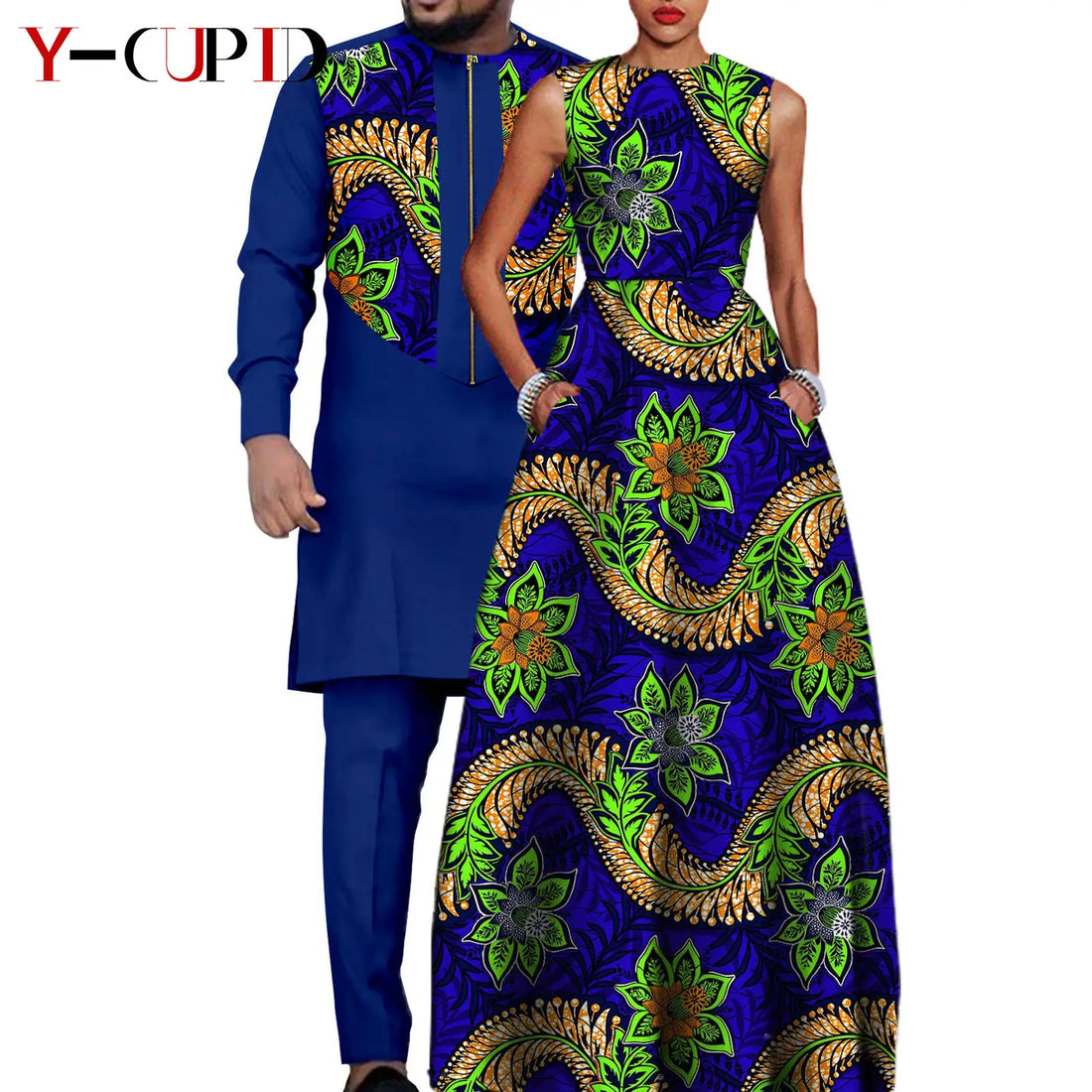 African Dresses for Women Matching Couple Outfits
