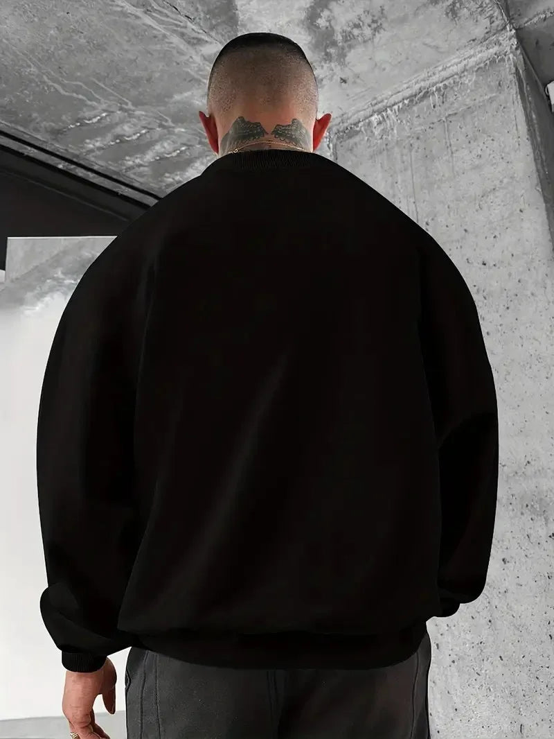 The new men's round-neck hoodie for Spring and Autumn