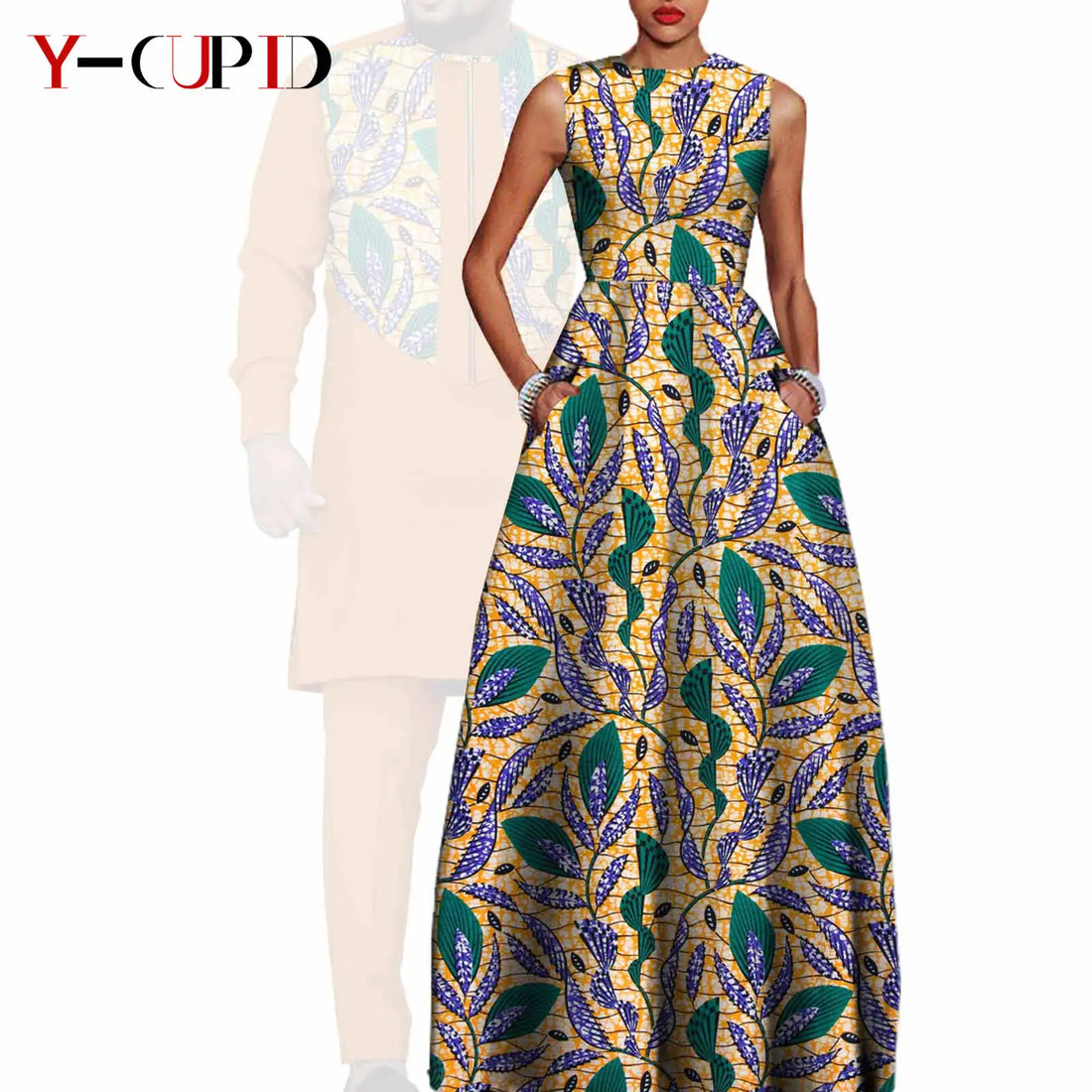 African Dresses for Women Matching Couple Outfits
