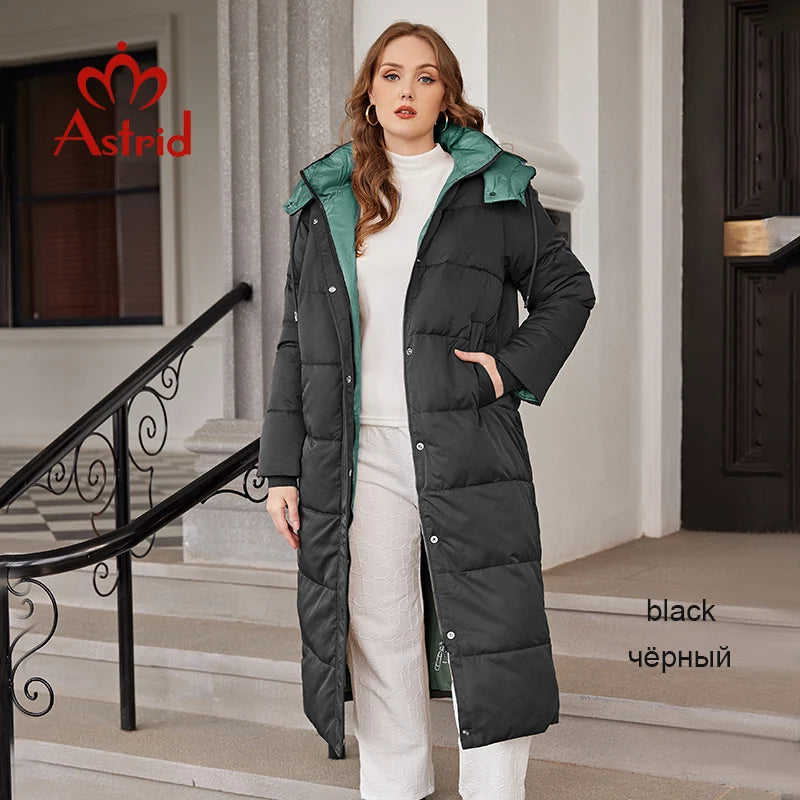 Astrid Winter Jacket Women  Warm Fashion Stitching Oversize Hooded  Clothing
