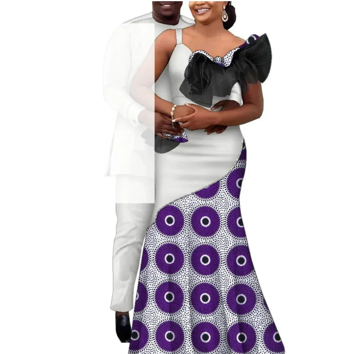 African Couple Clothes African Strap Dresses