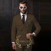 Latest Design Casual Men's Suit Beige Jacket Pants