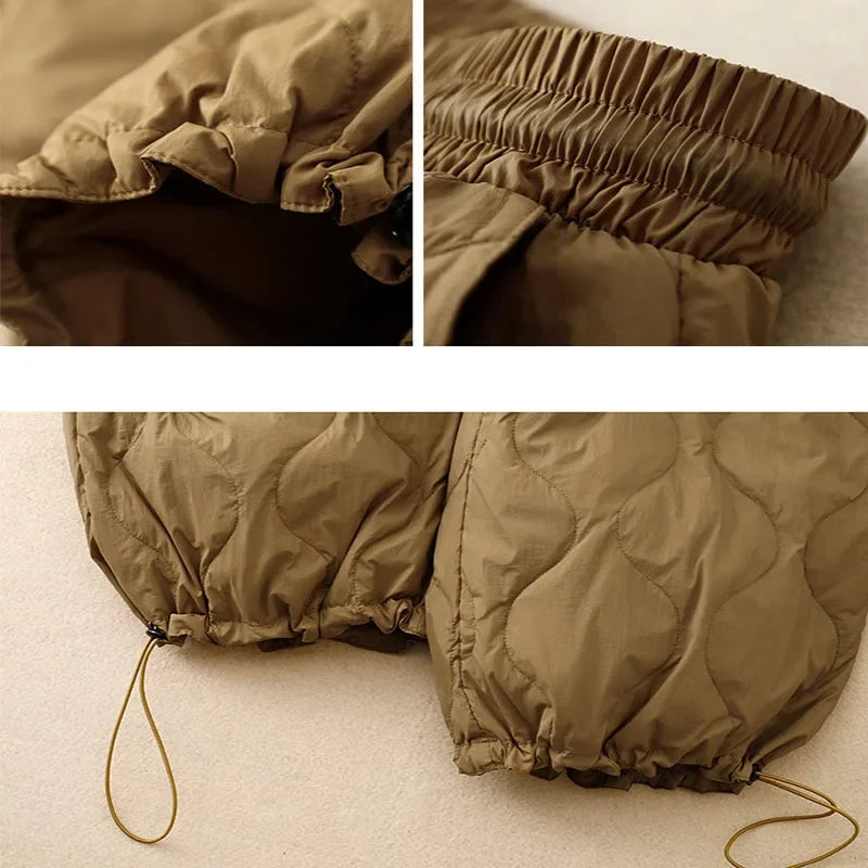 Women Winter Warm Down Cotton Pants