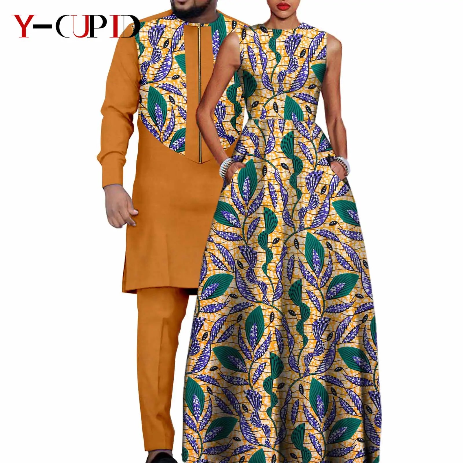 African Dresses for Women Matching Couple Outfits