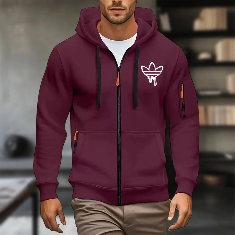 Men's Hoodies Long Sleeve Sweatshirts Men Zipper Hooded Mens Sweatshirt