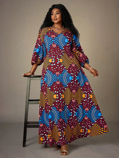 African Print Maxi Dress — Bold Summer Statement - View 6 | ARINZE