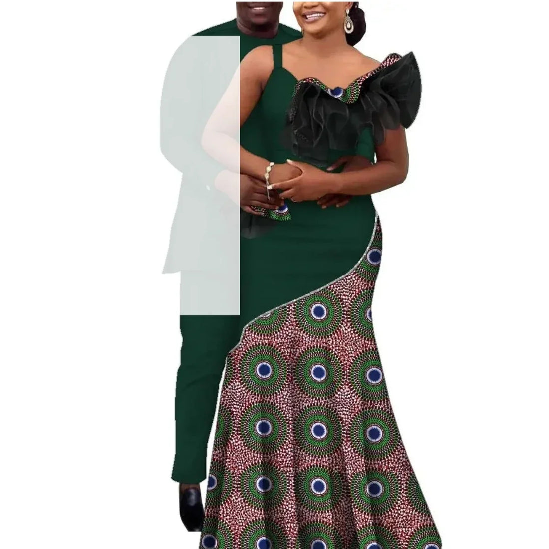 African Couple Clothes African Strap Dresses