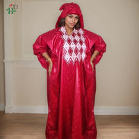His & Hers Agbada Set – 3-Piece Bazin
