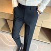 New Men's Pure Color Formal Business and Social Suit Pants