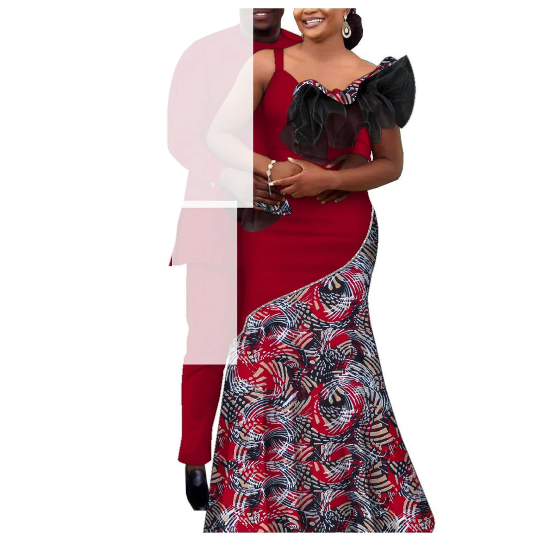 African Couple Clothes African Strap Dresses