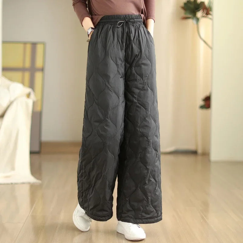 Women Winter Warm Down Cotton Pants