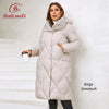 HaiLuoZi 2023 New Women's Winter Jackets Plus Size Long Warm Parkas Elegent Hooded With Fur Classic Quilted Coats Women1165