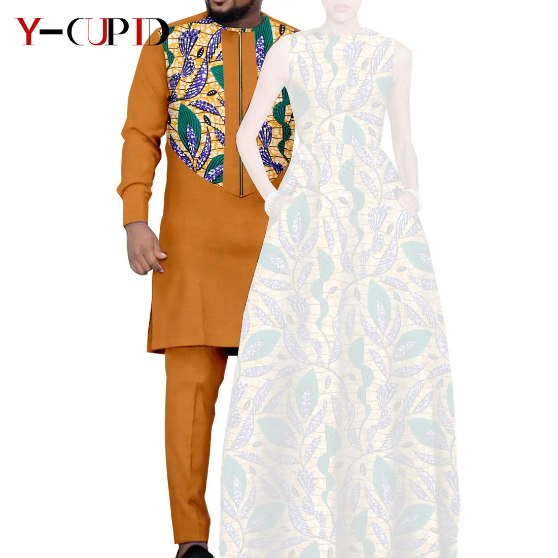 African Dresses for Women Matching Couple Outfits