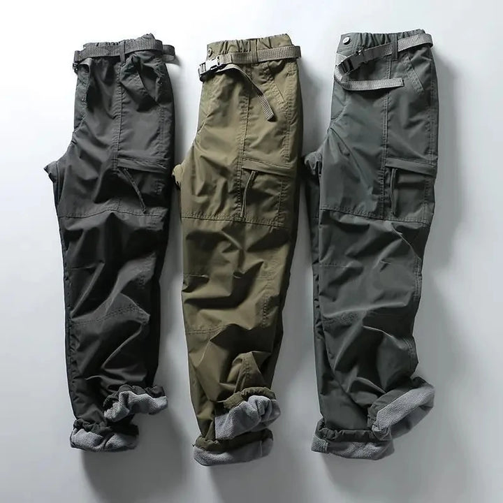 Tooling Pants Thick Waterproof Fleece Cargo Pants Men