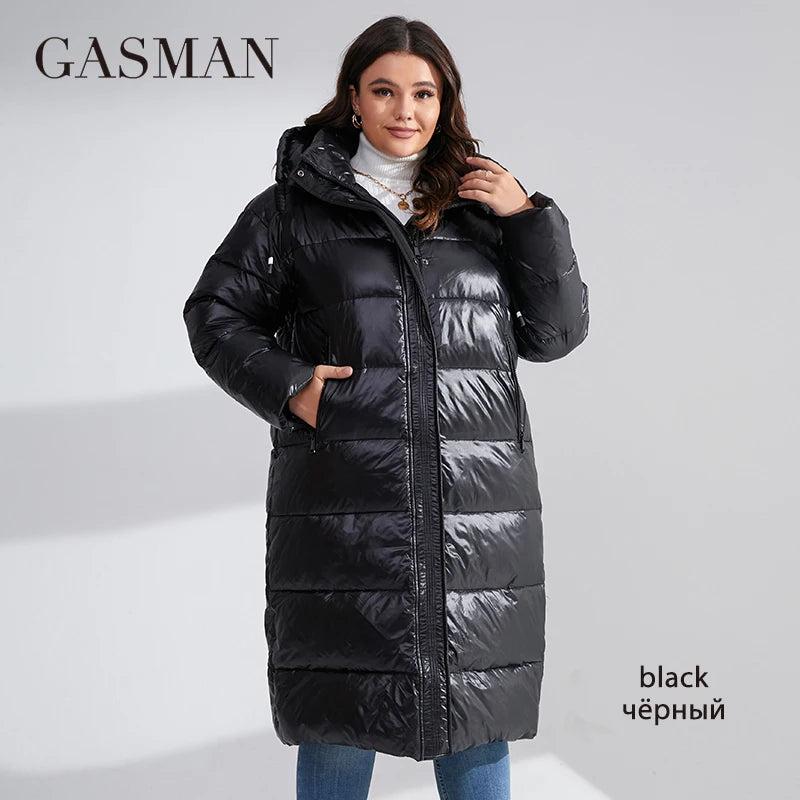 Winter Parkas Women Warm Long Classic zipper Lacing Design