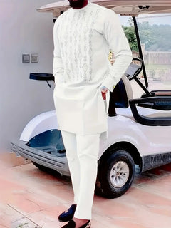 Printed Casual Set — Men's Modern 2-Piece Style - View 5 | ARINZE