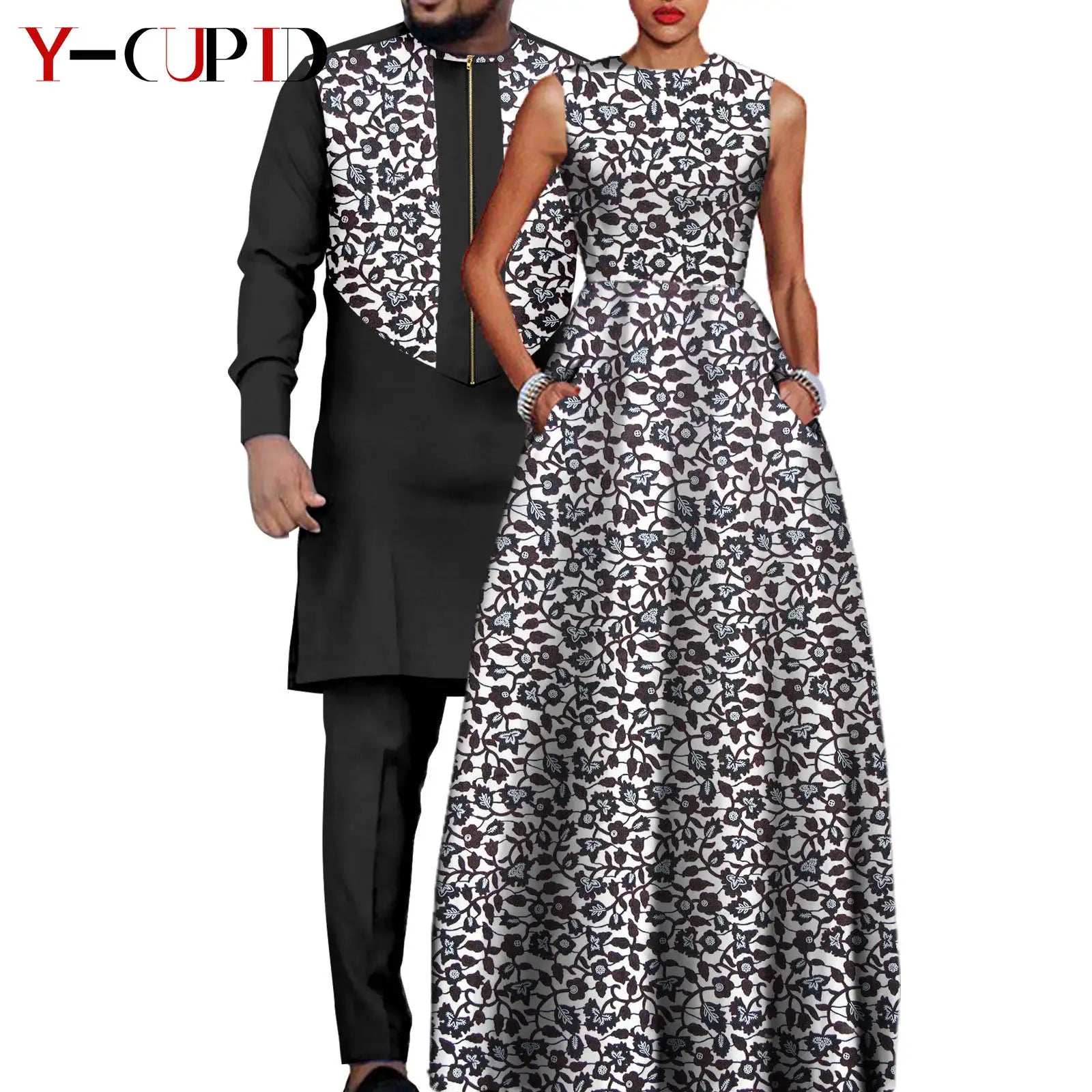 African Dresses for Women Matching Couple Outfits