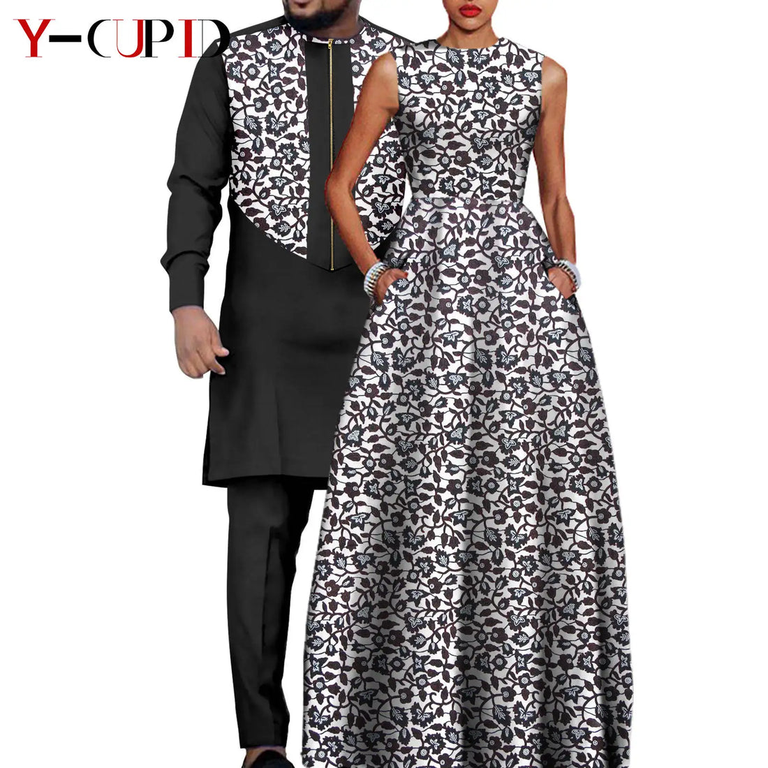 African Dresses for Women Matching Couple Outfits