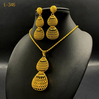 Gold-Plated Bridal Jewelry Set – Dubai Ball
