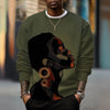African Ethnic Pattern Hoodie For Men Retro Fashion 3D Printed Sweatshirt Autumn Long Sleeve Personality O-Neck Hoodies Pullover