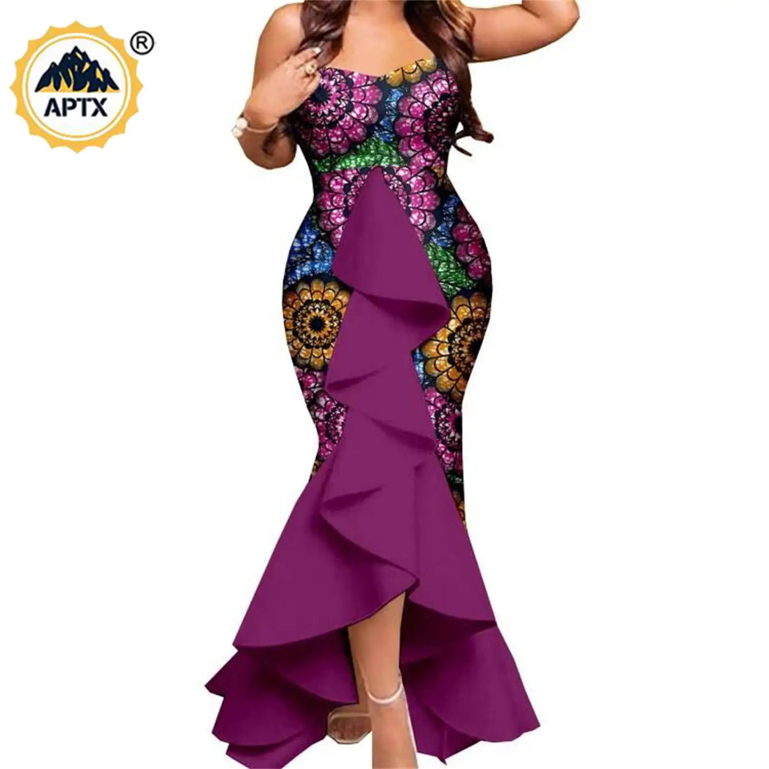 Dashiki African Women Mermaid Dresses Matching Men Outfits