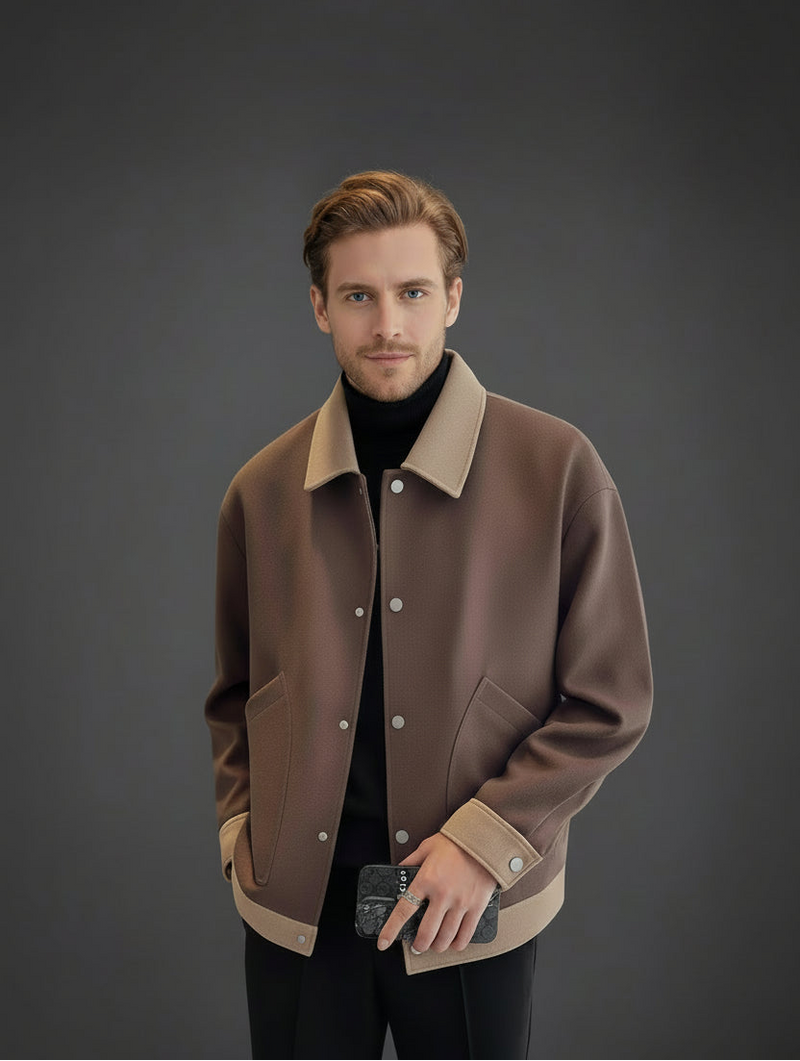 Men's Premium Bomber Jacket - Leather Winter Coat