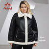 Plus Size Down Jackets Integrated Thickened Fleece Plush Fur Coat Women