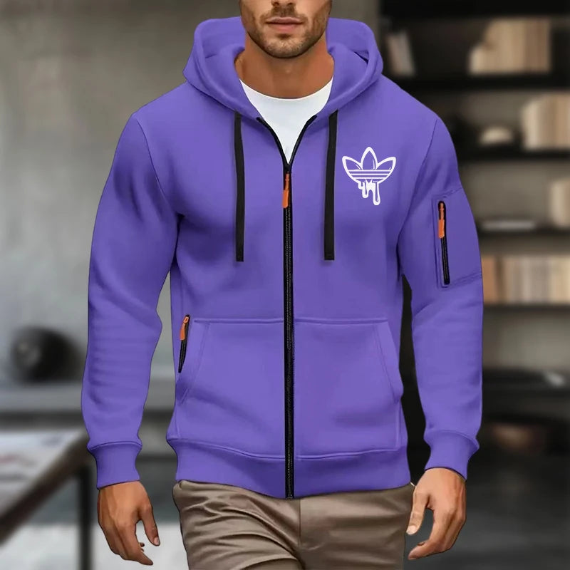 Men's Hoodies Long Sleeve Sweatshirts Men Zipper Hooded Mens Sweatshirt