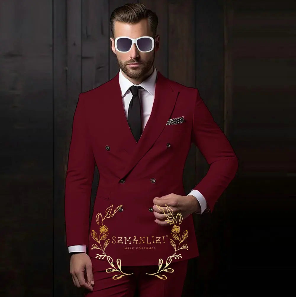 Latest Design Casual Men's Suit Beige Jacket Pants