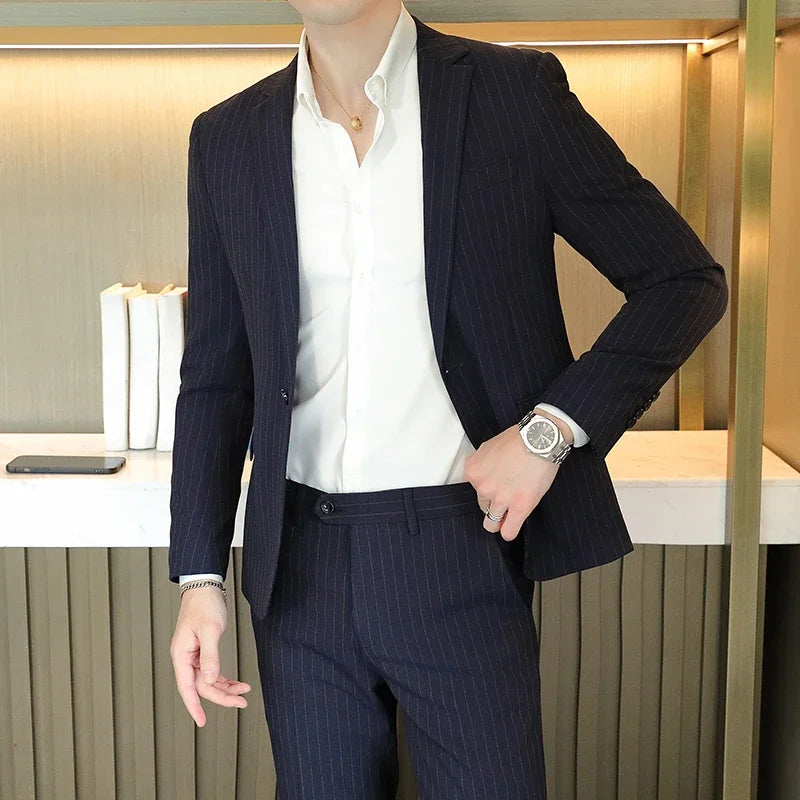 Men's High-End Boutique Suit And Trousers Set